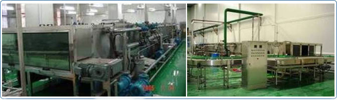 Showering & Cooling Tunnel